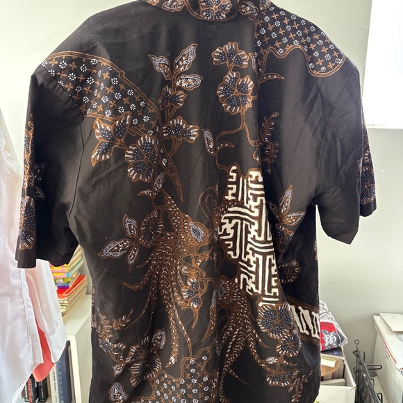 African print style polo button-up - Picture 2 of 5